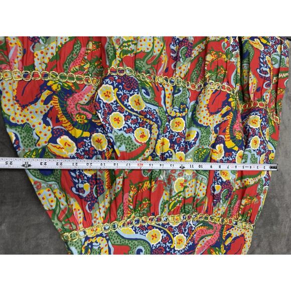 CK Bradley Colorful Maxi Skirt Tiered Boho Festival Style S Cotton Blend - Picture 9 of 12